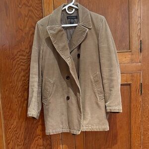 Vintage Banana Republic Beige Corduroy Pea Coat